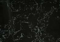 Superficie sólida de Carrara de la piedra negra del cuarzo para la decoración interior