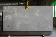 Superficie de cuero de mármol de Grey Quartz Stone Kitchen Island Worktops