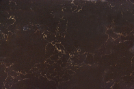 Color artificial superficial sólido del negro de la piedra del cuarzo de la encimera de la cocina