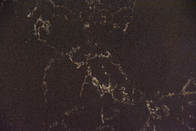 Color artificial superficial sólido del negro de la piedra del cuarzo de la encimera de la cocina