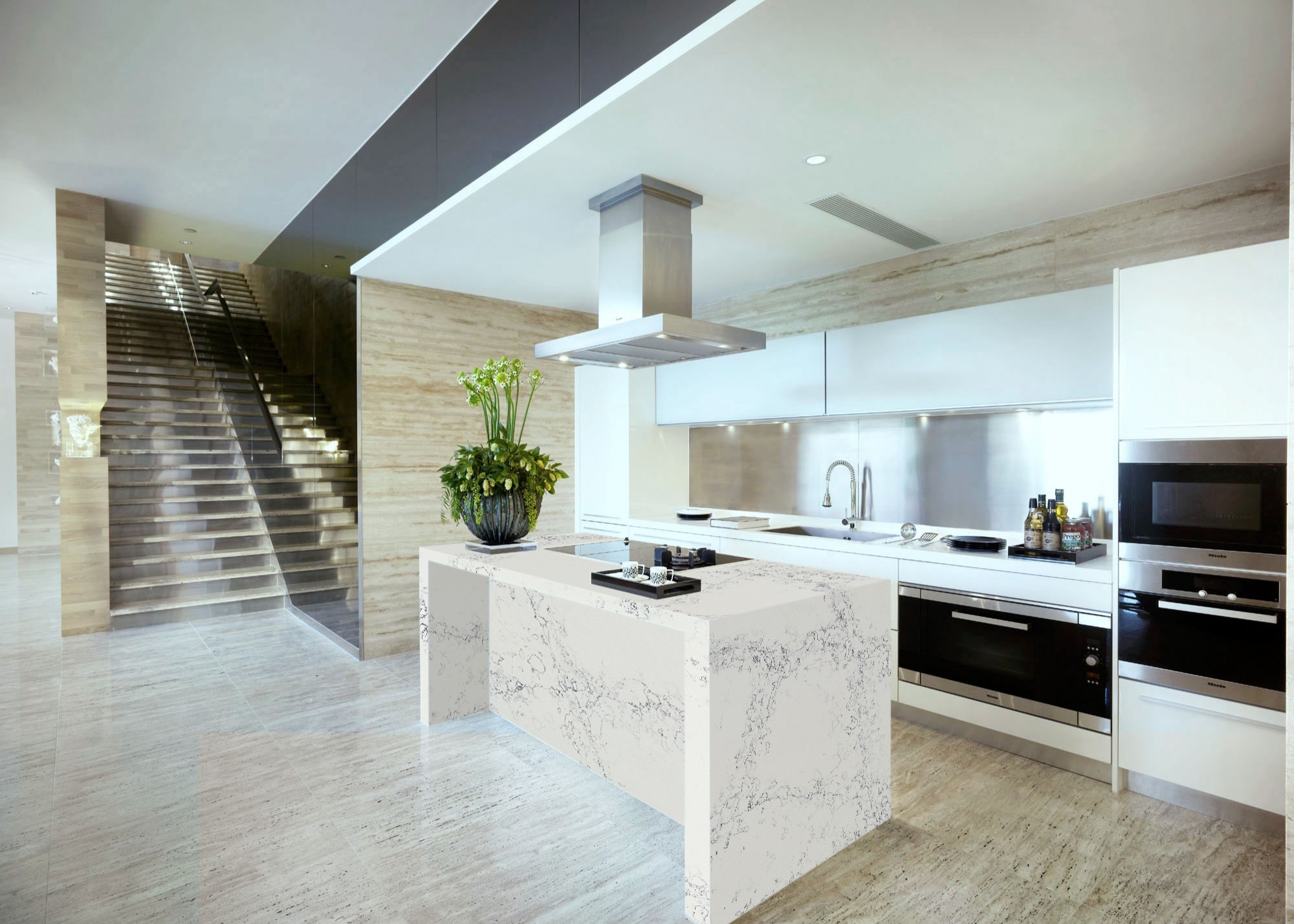 Color múltiple 2.45g/Cm3 de la cocina del cuarzo de las encimeras del