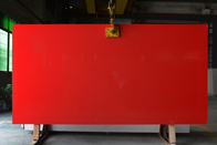 materiales rojos puros dirigidos artificiales de la encimera de la cocina de la piedra del cuarzo del grueso de 30m m