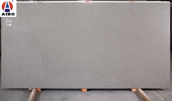 Top artificial de la vanidad de Grey Crystal Quartz Stone Slab For de la clase 3
