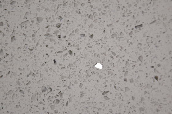 Top artificial de la vanidad de Grey Crystal Quartz Stone Slab For de la clase 3