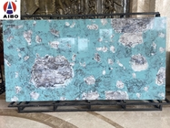 Mármol de mármol de lujo azul de la decoración interior que mira la pared de piedra de Backgroud de la encimera del cuarzo
