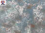 El suelo de mármol azul de la teja de Calacatta de una imagen más grande de la visión pulió el mármol de ónix blanco