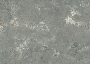 Superficie de cuero de mármol de Grey Quartz Stone Kitchen Island Worktops