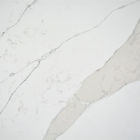 Cuarzo blanco pulido de piedra dirigido del cuarzo 3200*1800 Calacatta
